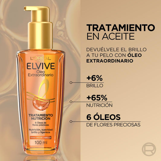 Aceite Óleo Extraordinario Elvive Loreal Paris X 100 mL