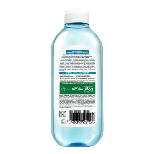 Agua Micelar Acido Salicílico Garnier X 400 mL