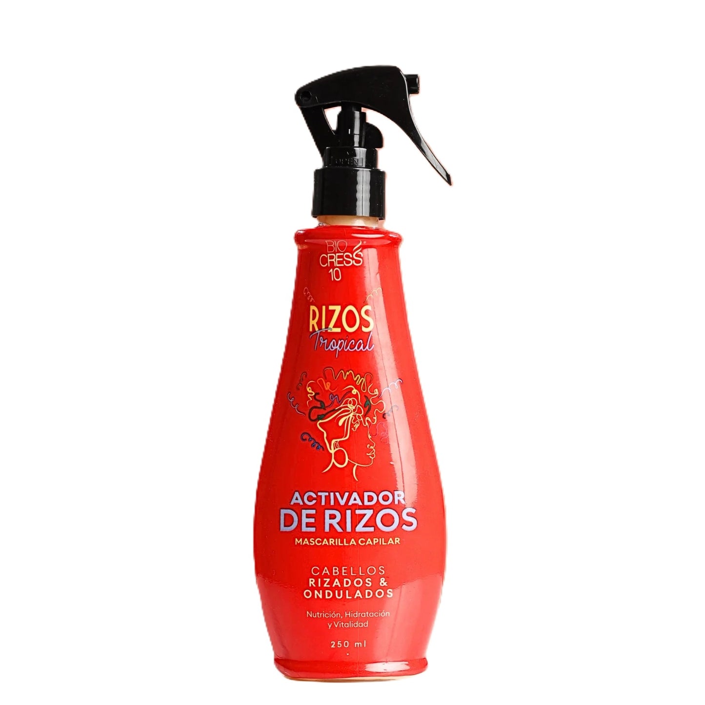Activador De Rizos Para Cabellos Rizados Y Ondulados Biocress X 250 mL