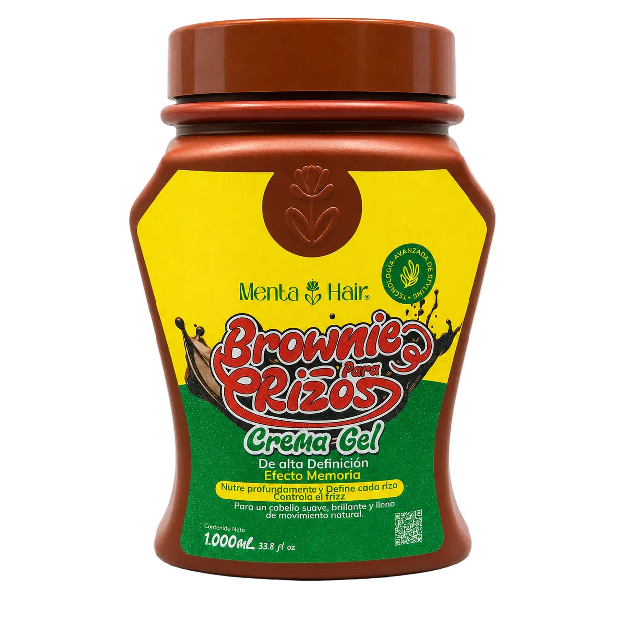 Crema Gel Brownie Para Rizos Menta Hair X 1.000 mL