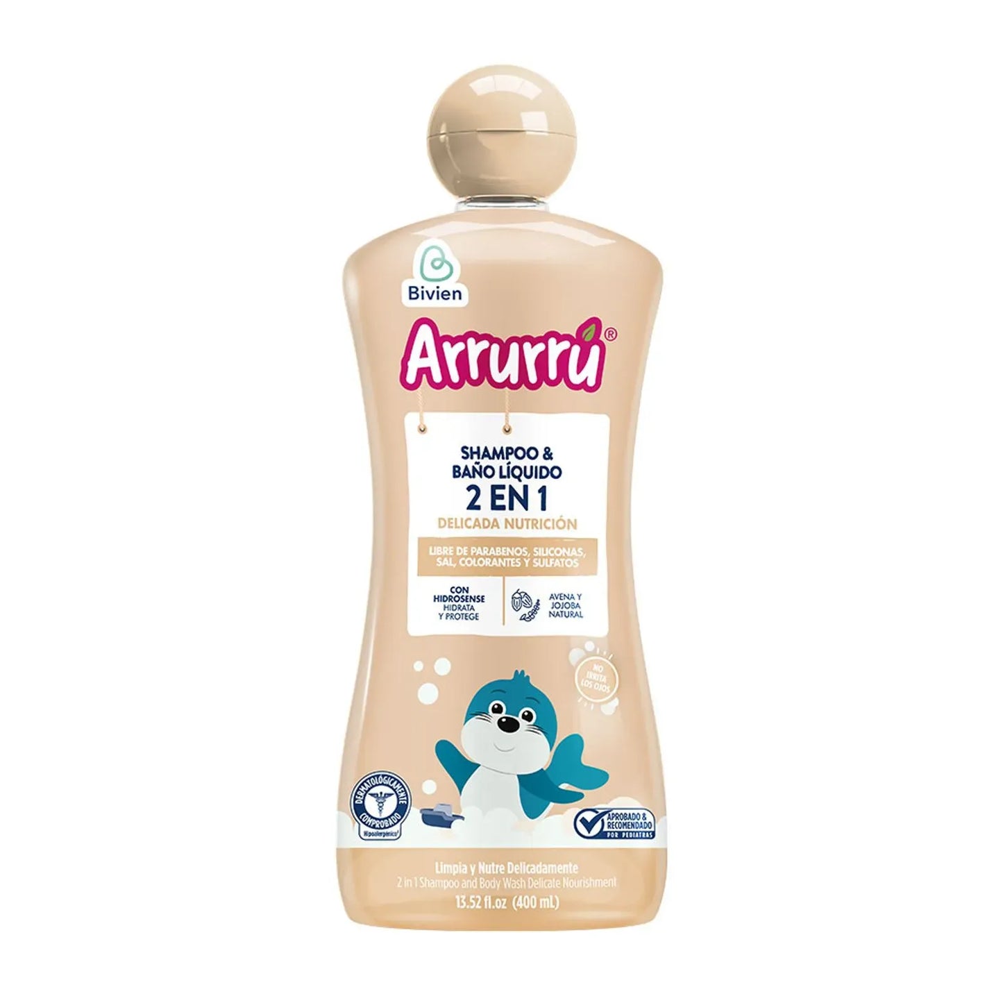 Shampoo & Baño Líquido 2 en 1 Delicada Nutrición Arrurrú