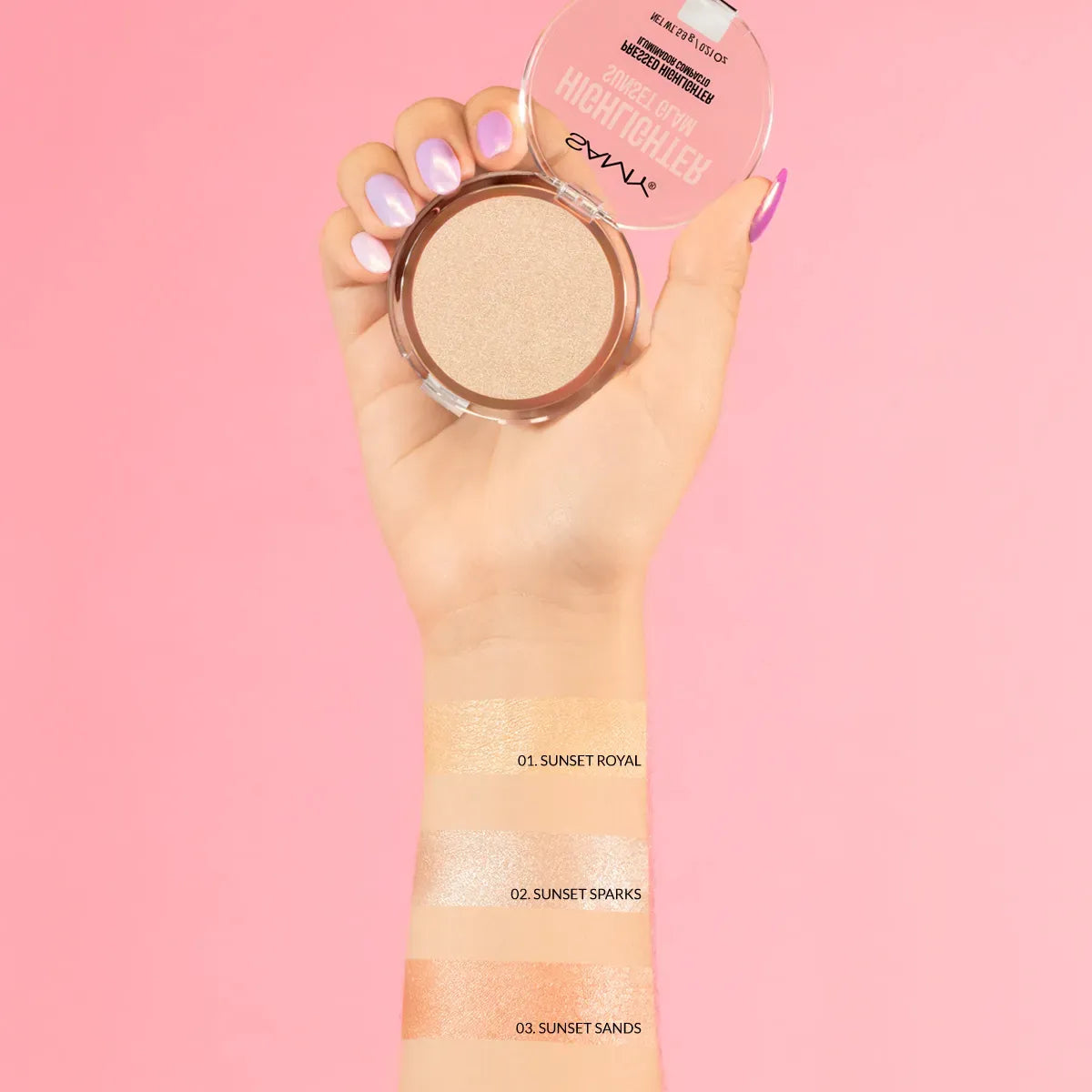 Polvo Compacto Iluminador Sunset Glam Samy X 5.9 g