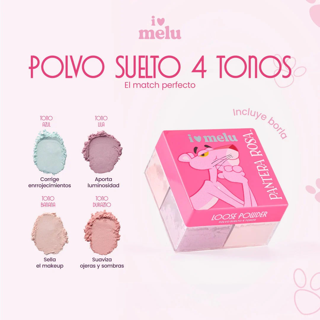 Polvo Suelto 4 Tonos Pantera Rosa Melu X 18 GR