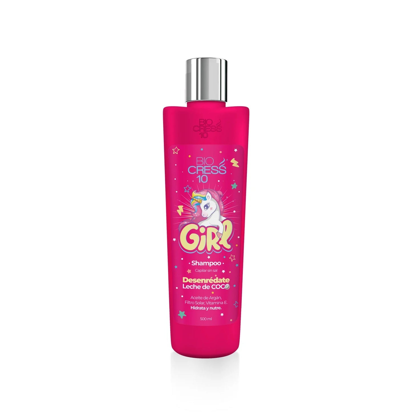 Shampoo Girl Desenredante Leche De Coco Biocress X 500 mL