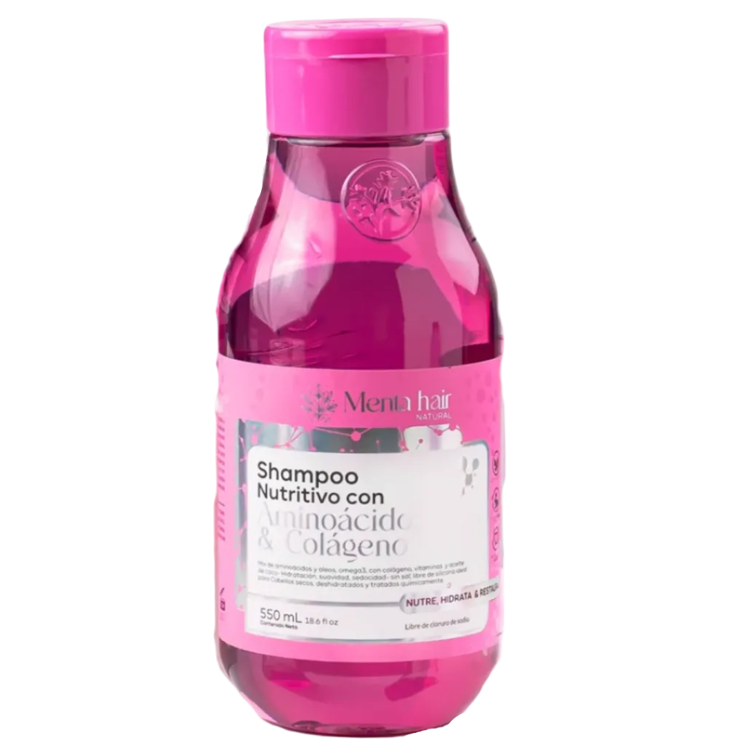 Shampoo Nutritivo Con Aminoácidos y Colágeno Menta Hair X 550 mL