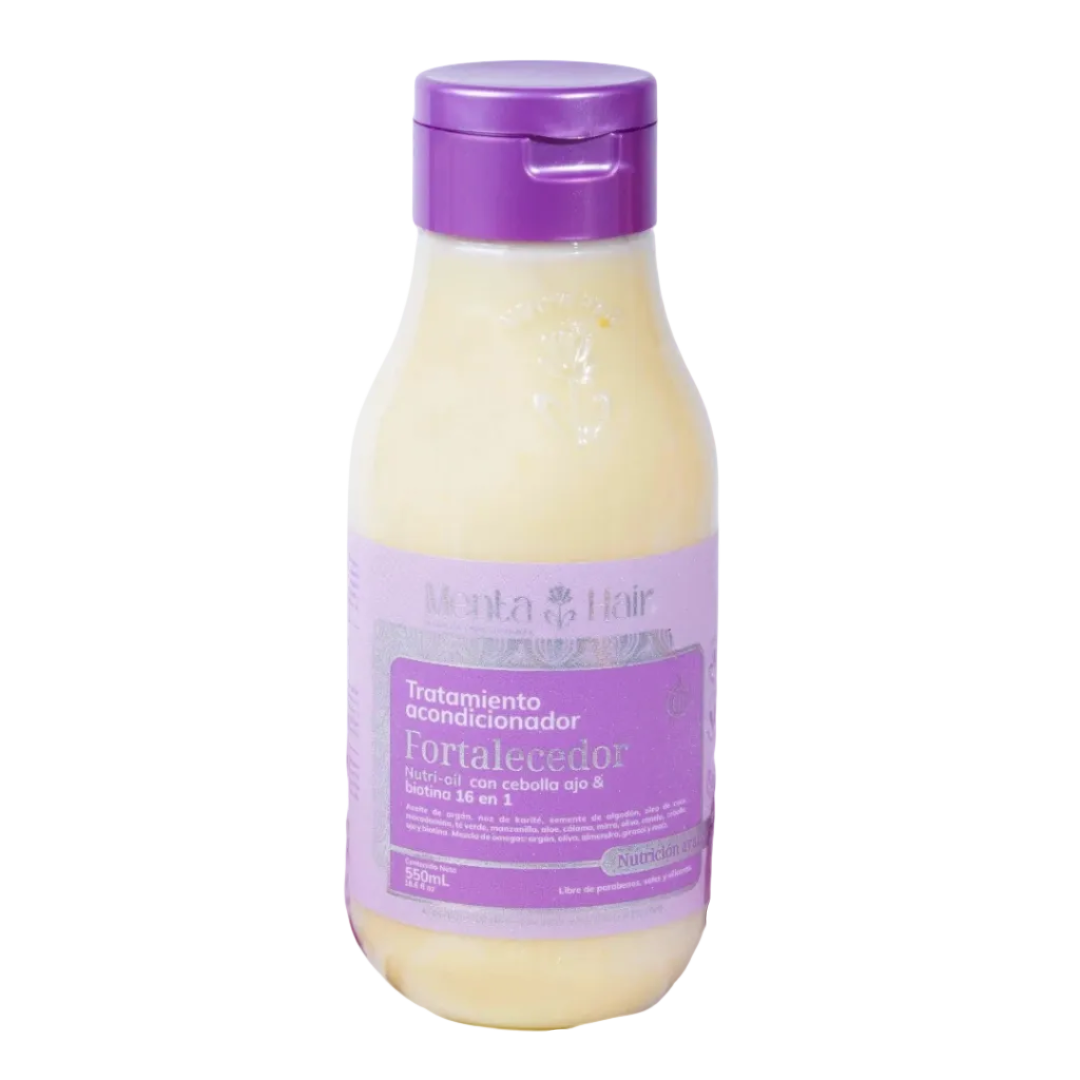 Tratamiento Acondicionador Fortalecedor Con Cebolla y Ajo Menta Hair X 550 mL