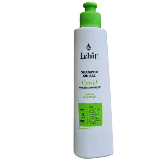 Shampoo Sin Sal Coctel Multivitamínico Lehit X 300 mL