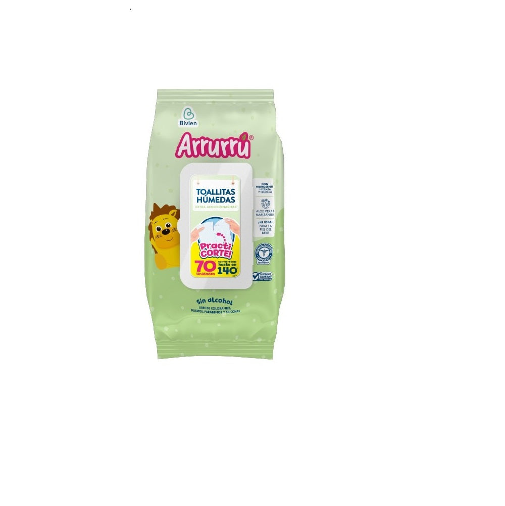 Toallitas Húmedas Aloe Vera & Manzanilla Arrurrú