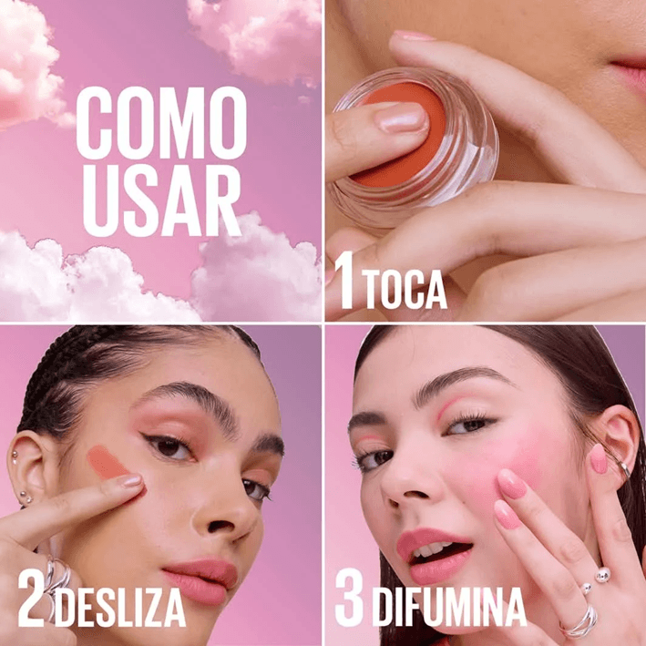 Rubor en Mousse Para Mejillas y Labios Cloudtopia Maybelline X 5 Gr
