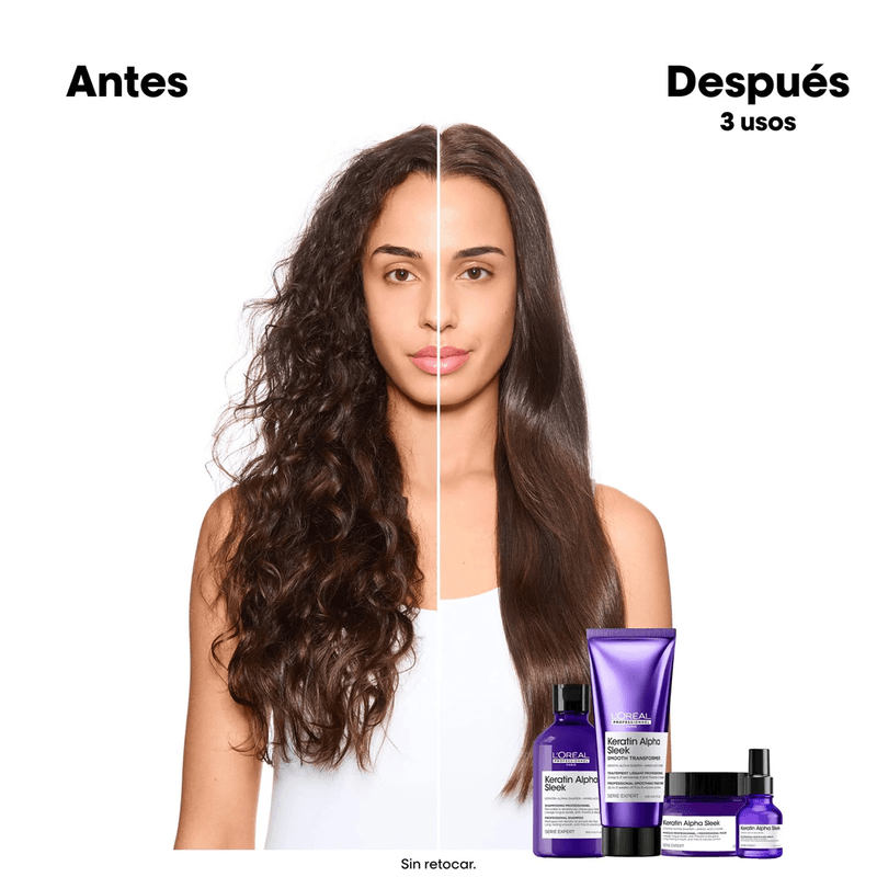 Tratamiento Smooth Transformer Keratin Alpha Sleek Serie Expert L'oreal Professionel X 200 mL