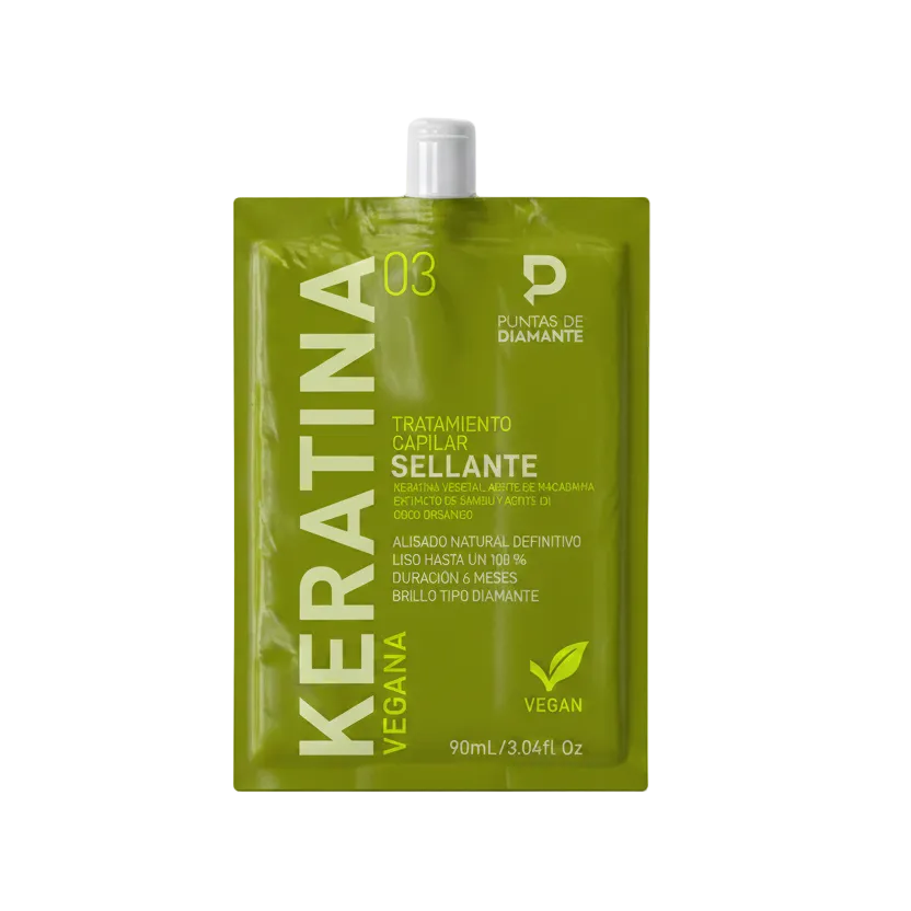 Tratamiento Capilar Sellante Vegana Sachet Puntas De Diamante X 90 mL