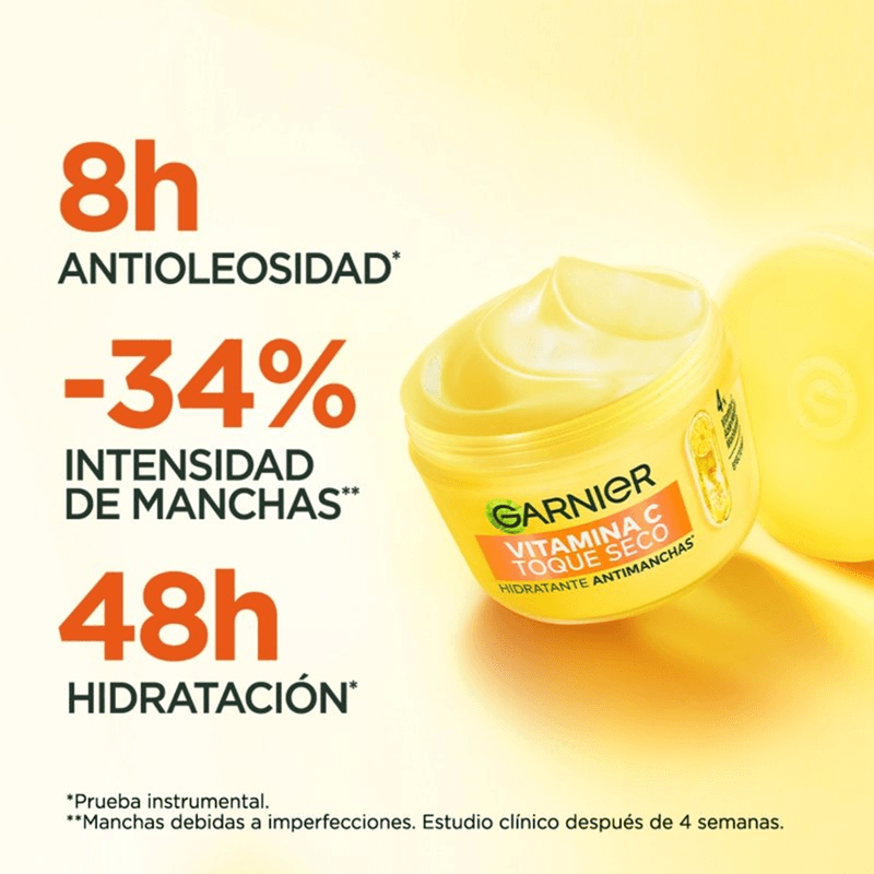 Crema Hidratante Vitamina C Toque Seco Garnier X 85 Gr