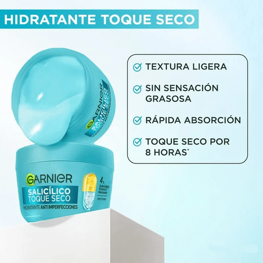 Crema Hidratante Ácido Salicilico Toque Seco Garnier X 85 Gr