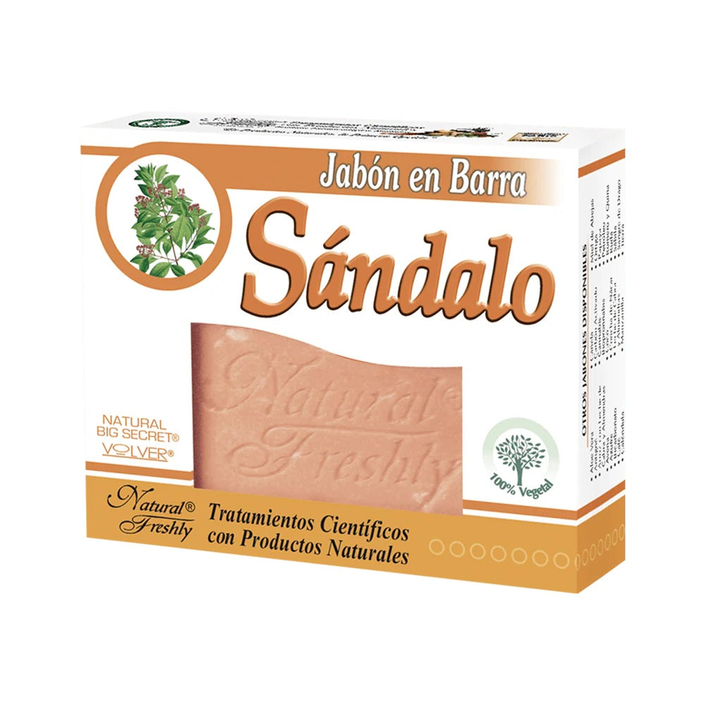 Jabón de sándalo en barra Facial Natural Freshly