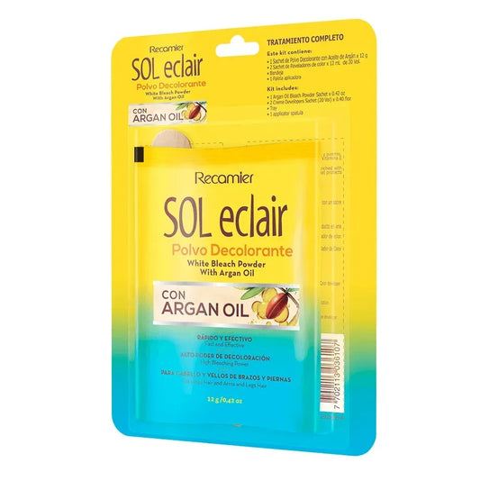 Kit Polvo Decolorante con Aceite De Argán Sol eclair Recamier X 12 g