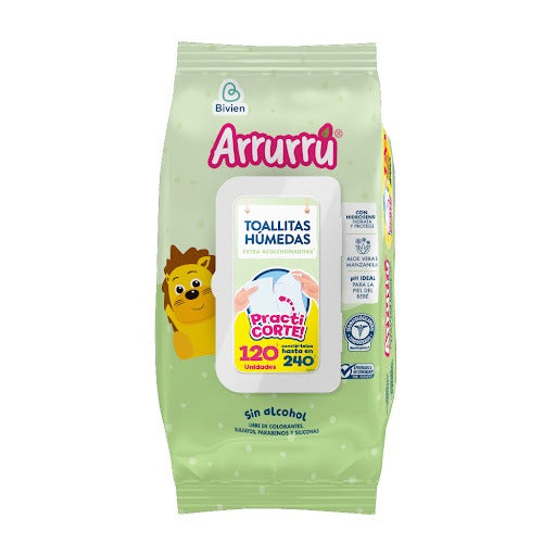 Toallitas Húmedas Aloe Vera & Manzanilla Arrurrú