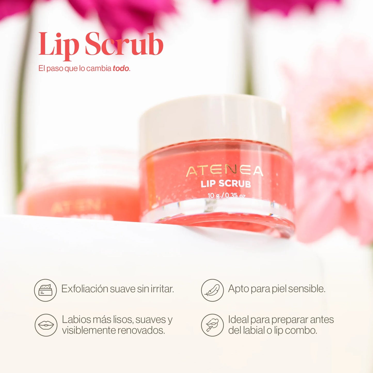 Exfoliante Para Labios Lip Scrub Atenea