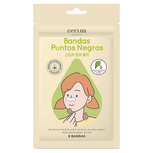 Mascarilla Facial Bandas Puntos Negros Cettua X 6 Und