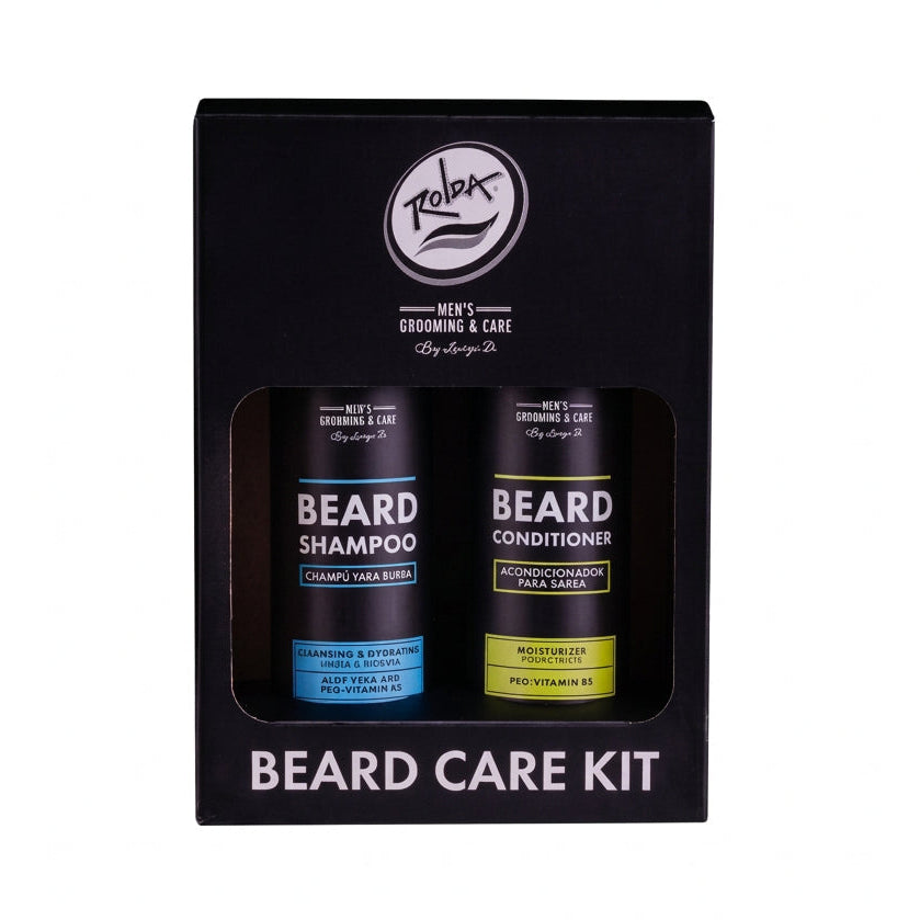 Kit Champú + Acondicionador Para Barba Rolda X 300 mL