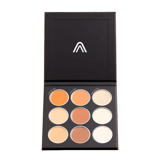 Paleta De Corrector Contorno E Iluminador Hd Skin Atenea