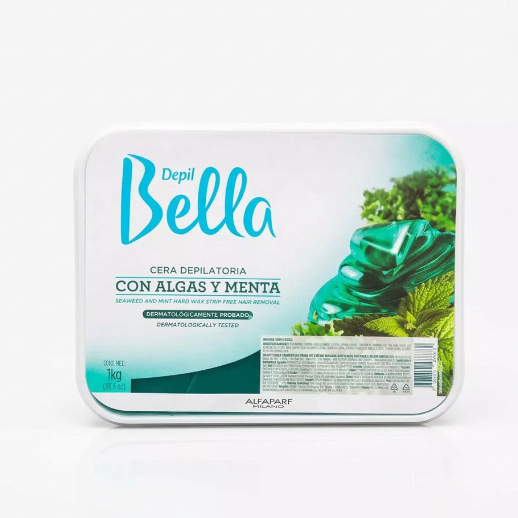 Cera Depilatoria En Barra Con Algas Y Menta Depil Bella X 1000 Gr