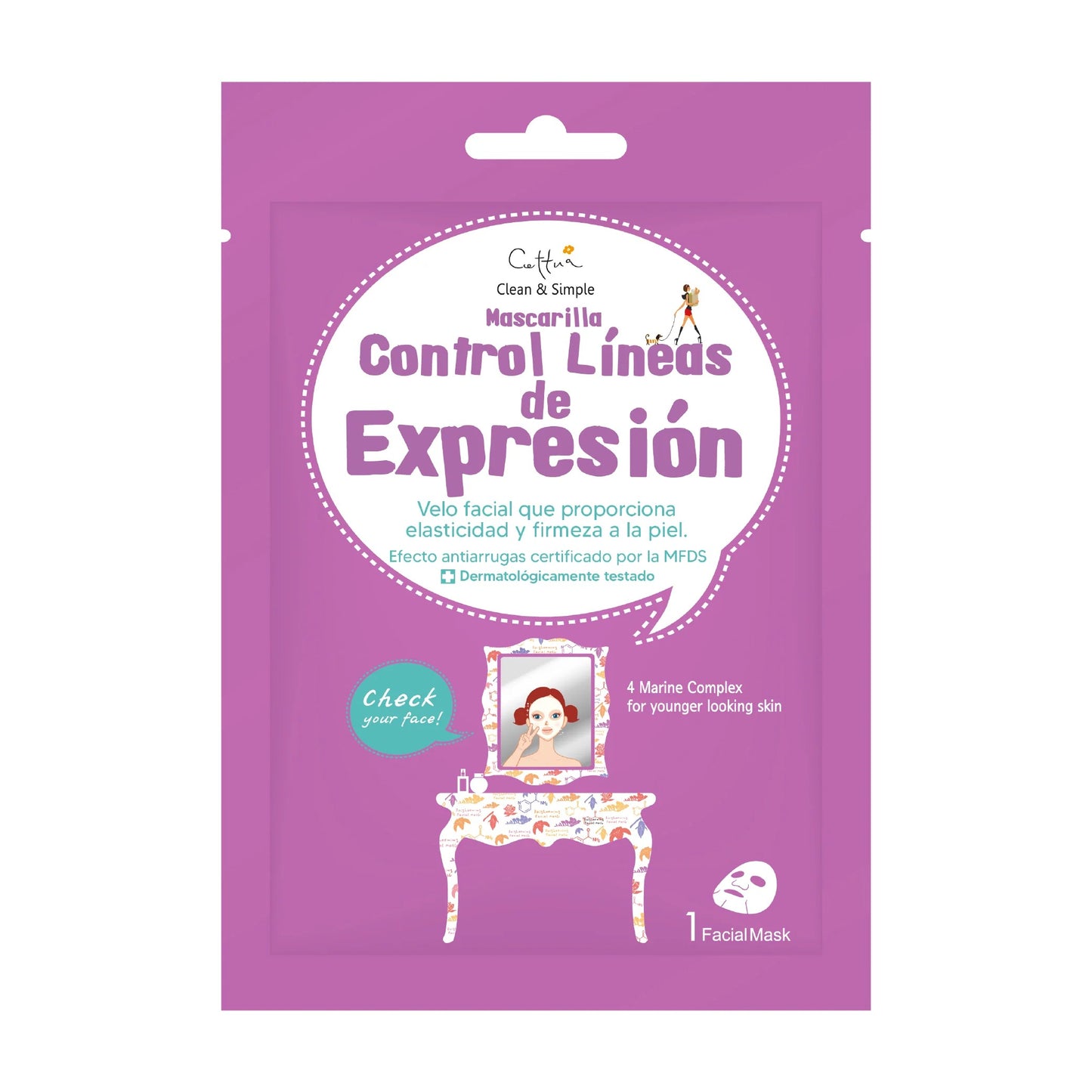 Mascarilla Control Líneas de Expresión Cettua X 1 Und