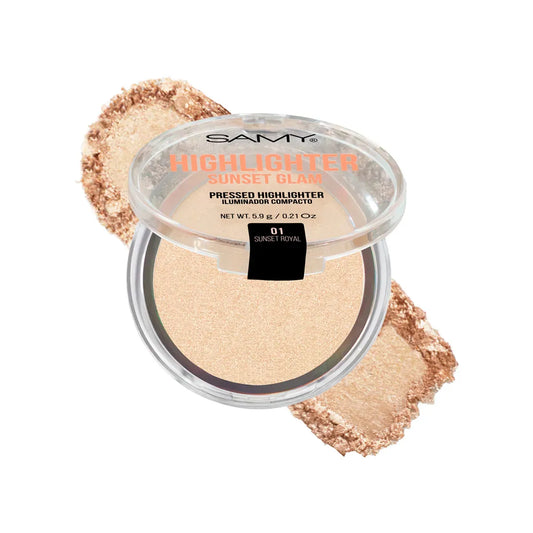 Polvo Compacto Iluminador Sunset Glam Samy X 5.9 g