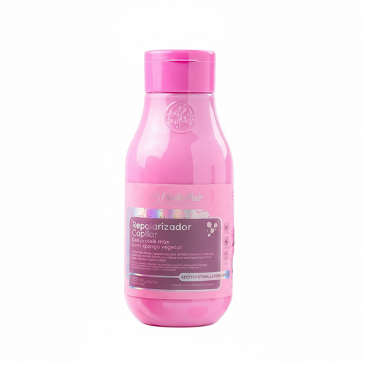 Repolarizador Capilar con Protein max Anti sponge vegetal Menta Hair X 550 mL