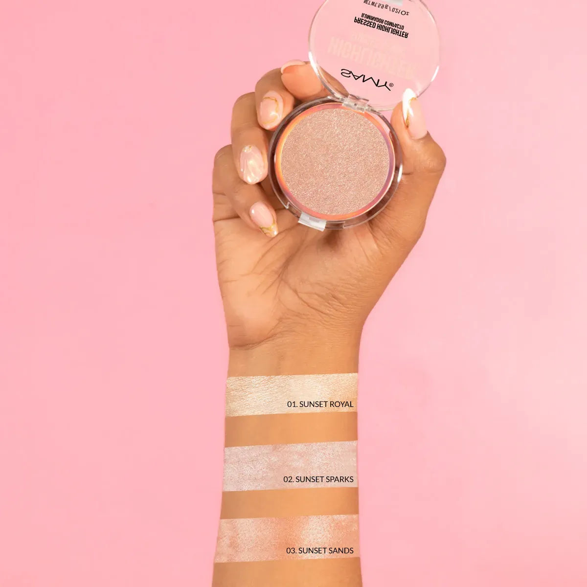 Polvo Compacto Iluminador Sunset Glam Samy X 5.9 g