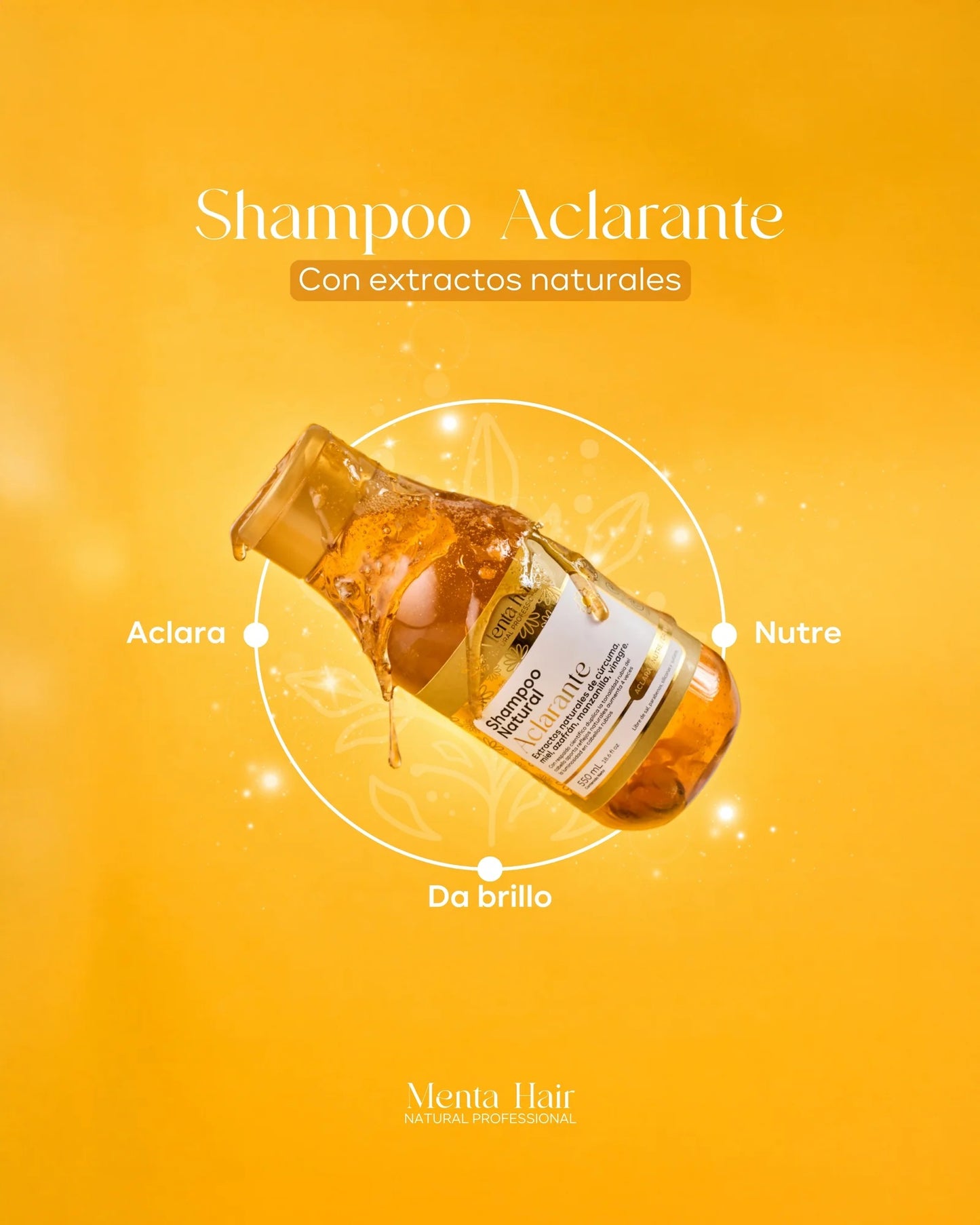 Shampoo Natural Aclarante Menta Hair X 550 mL