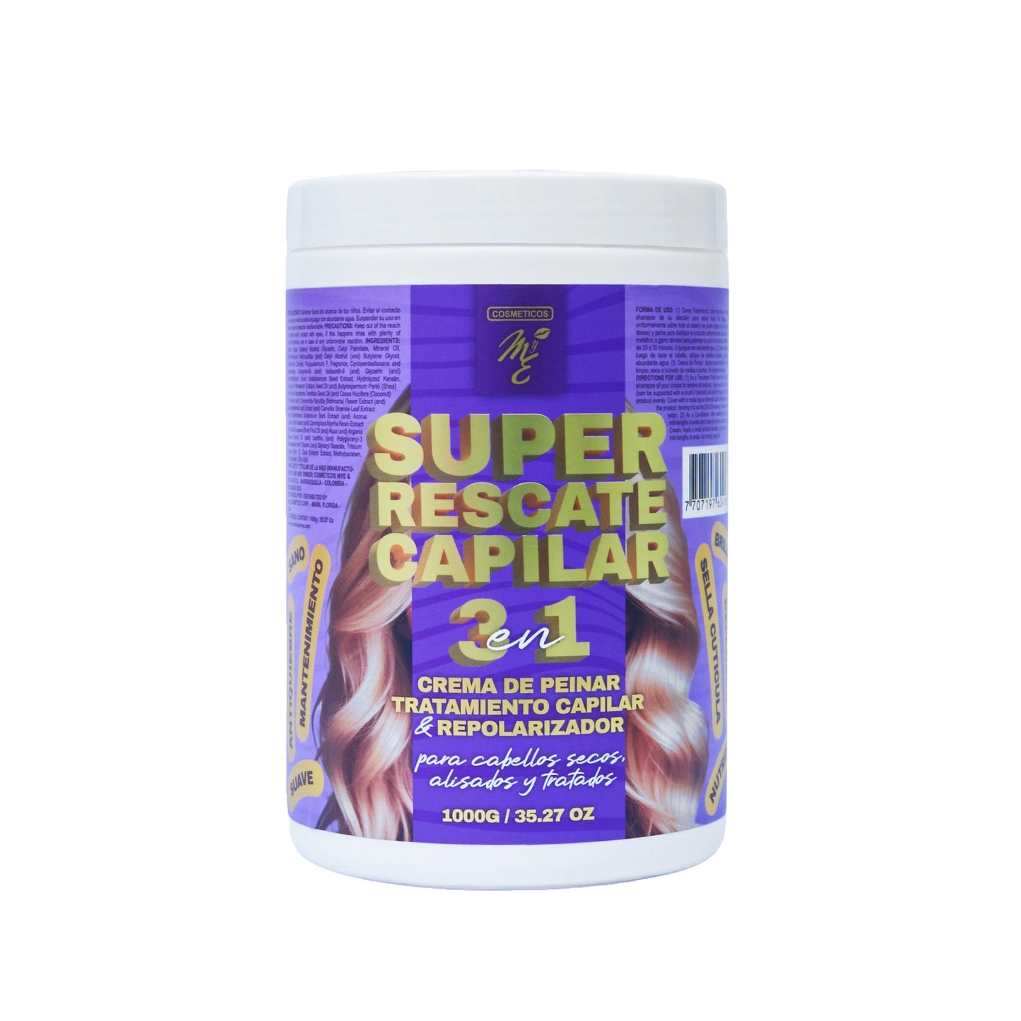 Super Rescate Capilar 3 en 1 Mye X 1000 mL