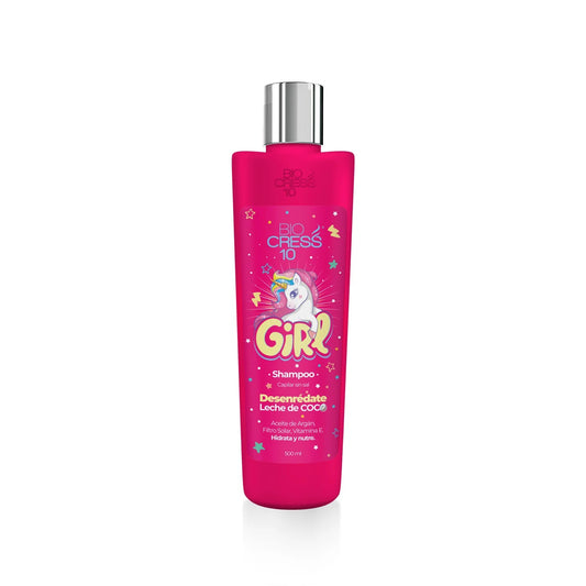 Shampoo Girl Desenredante Leche De Coco Biocress X 500 mL