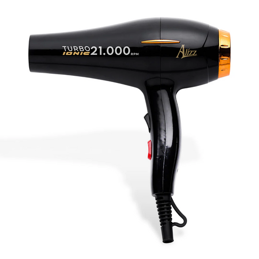 Secador Turbo Ionic 21.000 Gold Con Difusor Alizz Pro