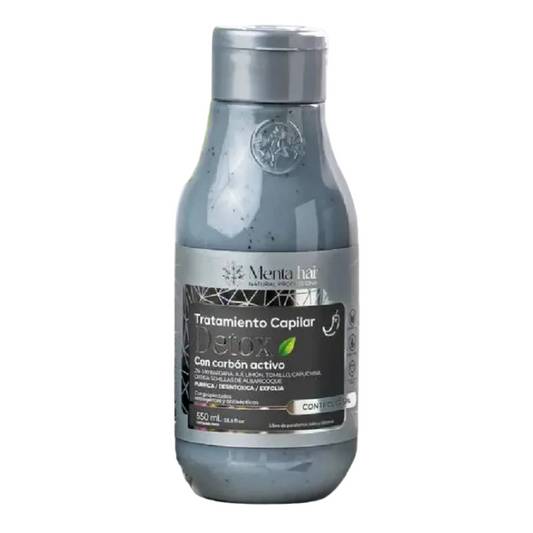Tratamiento Capilar Detox Con Carbon Activado Menta Hair X 550 mL