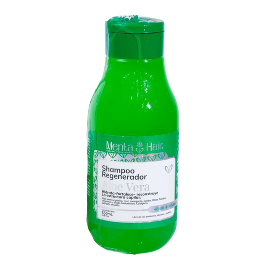 Shampoo Regenerador Aloe Vera Menta Hair X 550 mL